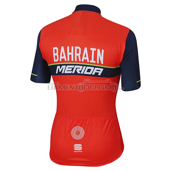 Abbigliamento Bahrain Merida 2017 Manica Corta E Pantaloncino Con Bretelle rosso - Clicca l'immagine per chiudere